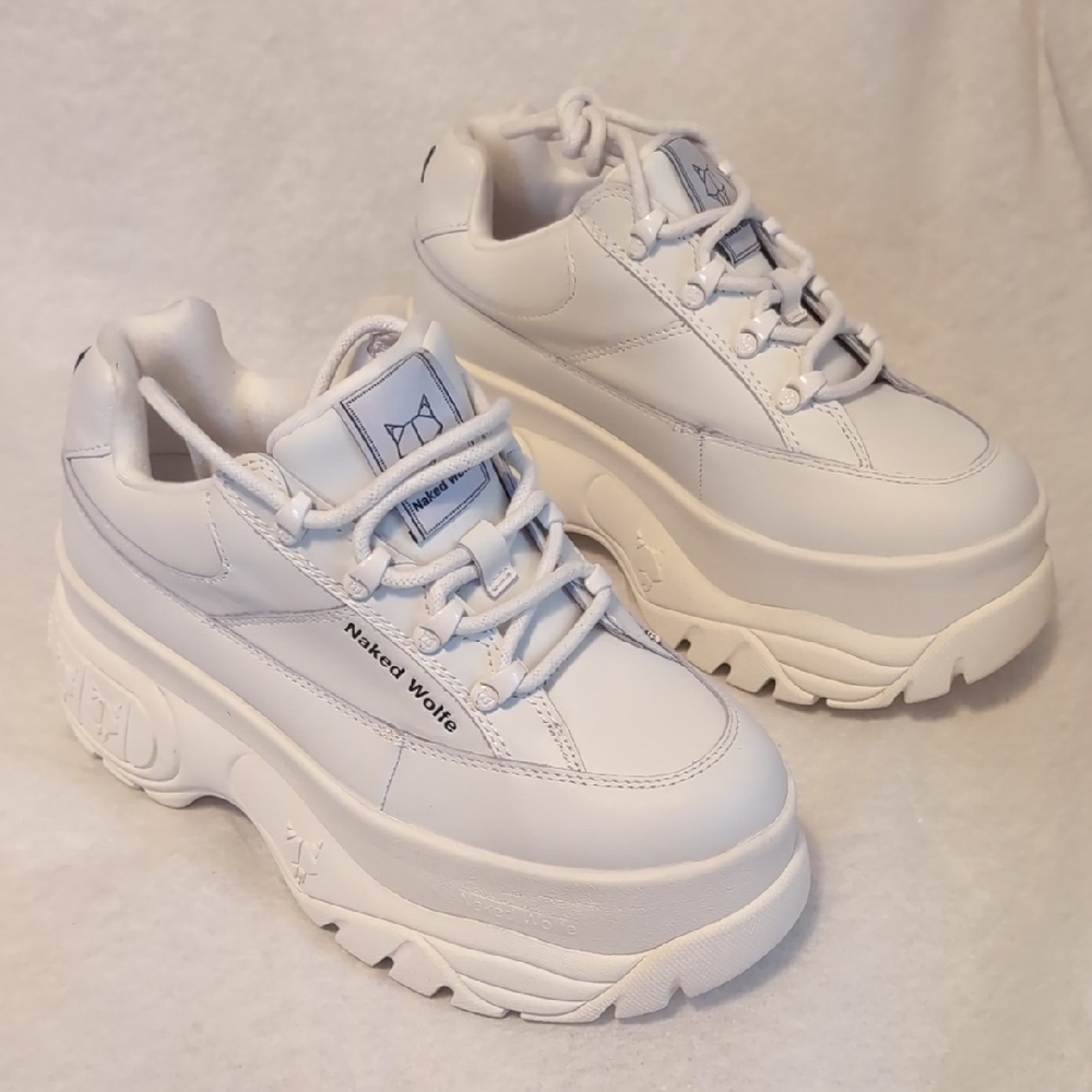 NAKED WOLFE SPORTY WOMEN PLATFORM SNEAKERS SIZE 36.5 EU/ 6.5 US